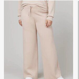 Spanx AirEssentials‎ Wide Leg Pants Lunar Beige Pink 2X Petite Comfy Lounge NWT